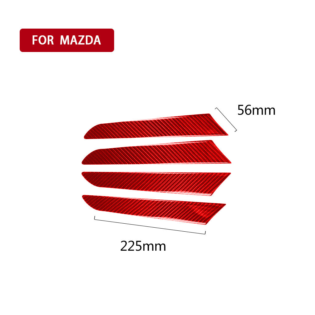 4¡ÁRed Carbon Fiber Interior Door Panel Trim for Mazda CX-5 2017-2021 Accessories