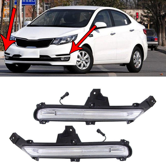 Suitable for Kia K2 2015 - 2016 ABS LED Automatic Daytime Running Lights (DRL) Sunlight Fog Lights