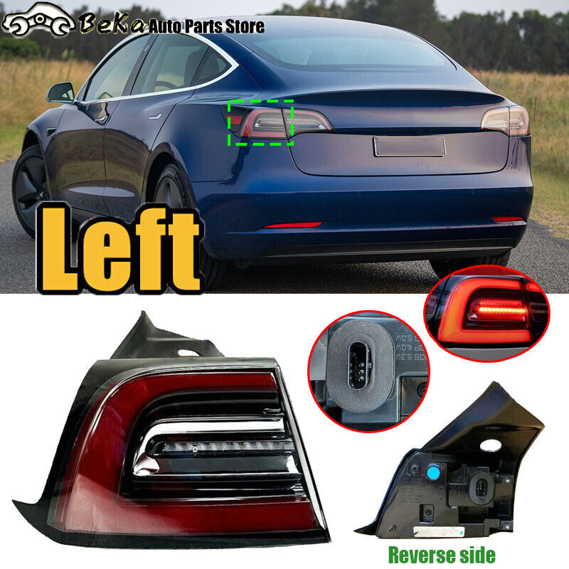 1-piece set of LED taillights, exterior left drive light, suitable for Tesla Model 3 (2017-2023).