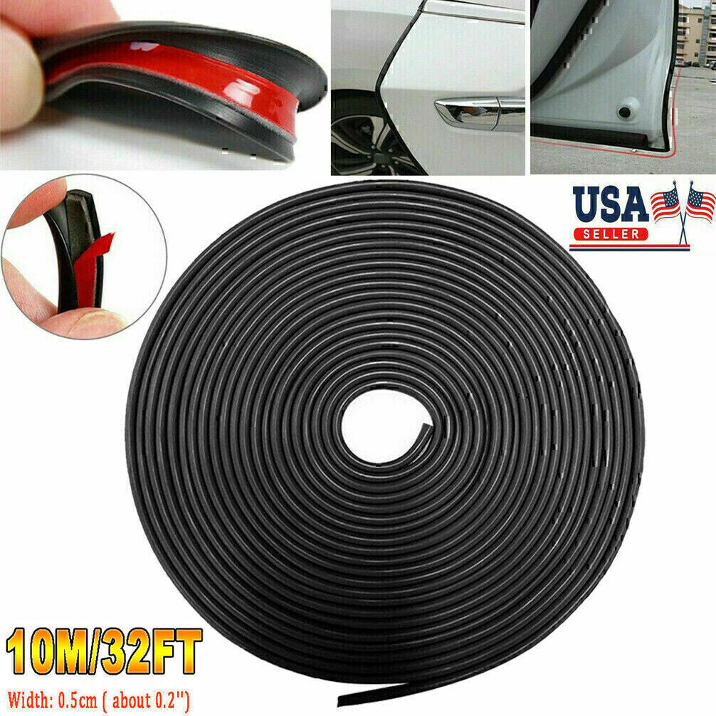 10M/32ft Car Door Edge Trim Guard Molding Rubber Seal Strip Scratch Protector US