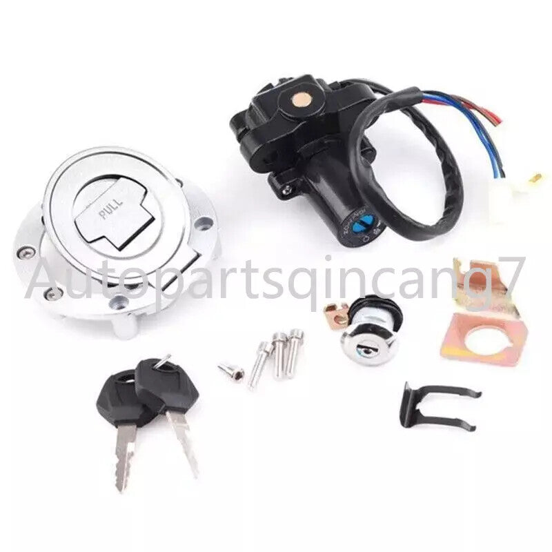 Motorcycle Electrical Ignition Switch Fuel Gas Cap Cover for Seat Lock Key Assembly