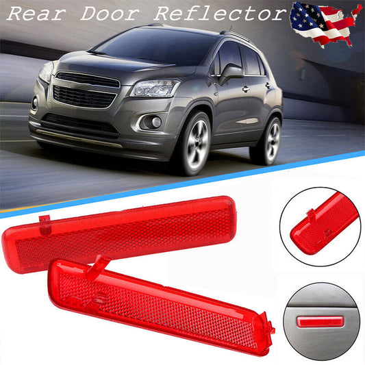 2x Rear Inside Door Trim Reflector For Silverado for Sierra Crew Cab Pickup L+R