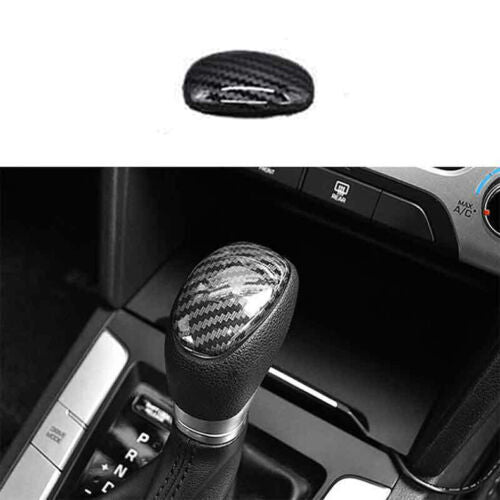 for Hyundai for Elantra 2017-2020 Carbon ABS Gear Shift Knob Head Cover Trim Cap