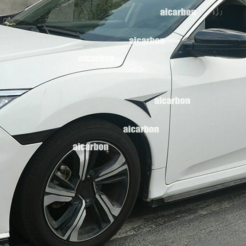 Side Wing Air Flow Fender Grill Intake Vent Trim Black for Honda for Civic 2022-2023