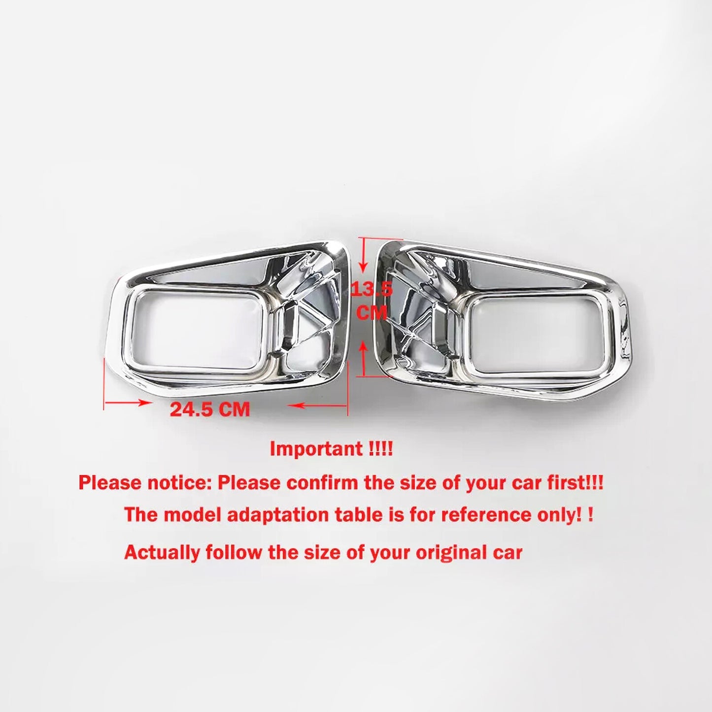 for Ford F-150 F150 Chrome Front Bumper Fog Light Cover Trim Fit 2015-2020 XLT