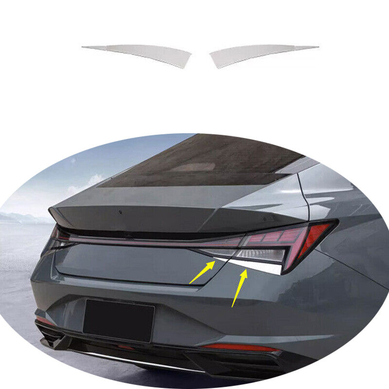for Hyundai for Elantra 21-23 Chrome Car Titanium Rear Lamp Taillight Strip Trim Fit