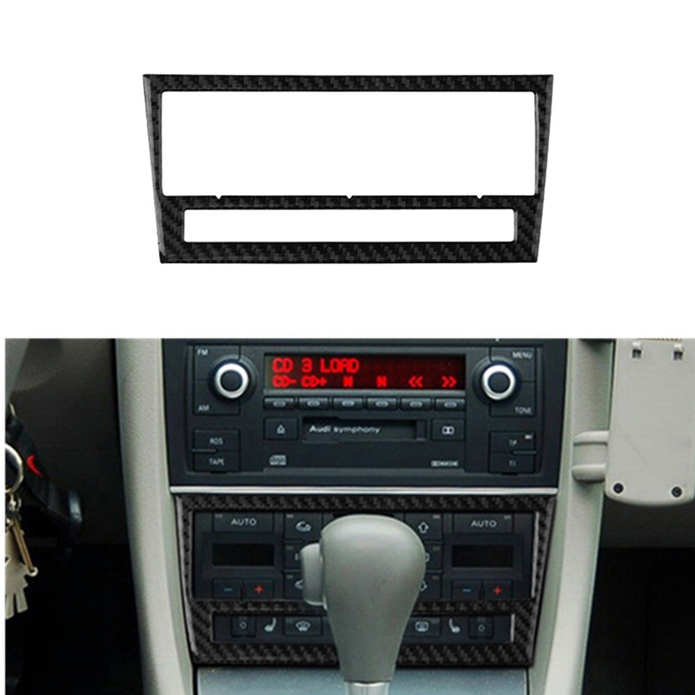 Carbon fiber CD player frame trim for Audi A4 S4 2005-2008