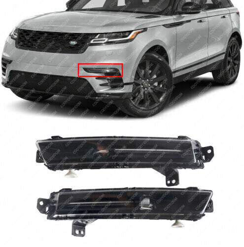 Pair Left Right Front Bumper Black Fog Lamp Fit for Range Rover Velar 2018-2020