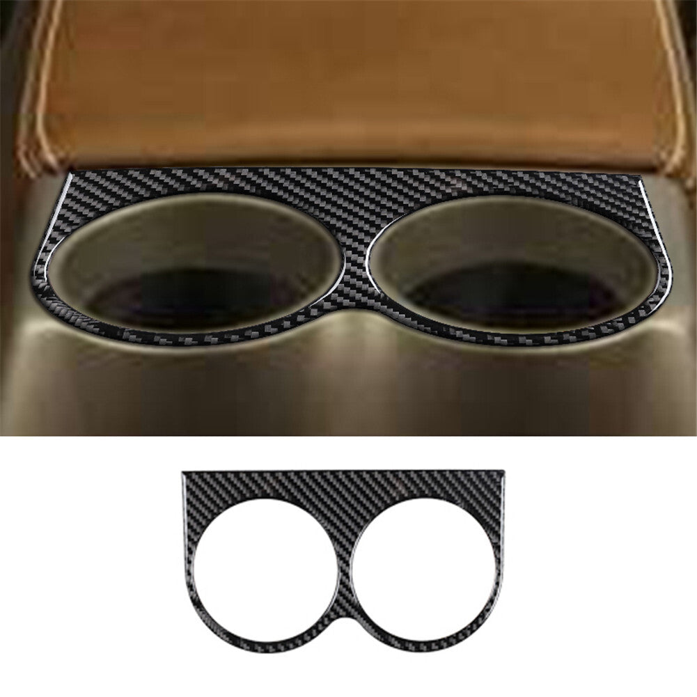 1x Carbon Fiber Interior Rear Cupholder Cover Trim for Ford F-150 FX4 2004-2008
