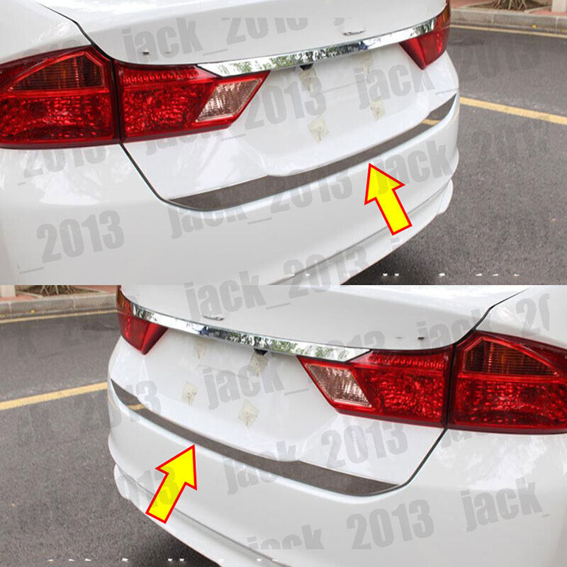 for Honda City 2015-2019 STAINLESS REAR TRUNK TAIL GATE DOOR LID COVER TRIM