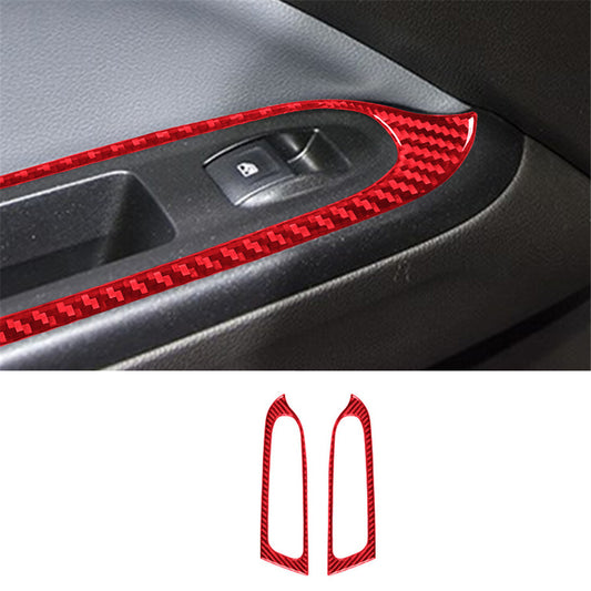 2X Rear Window Button Trim Cover for Chevrolet Colorado/ for GMC for Canyon 2015-2022 Red