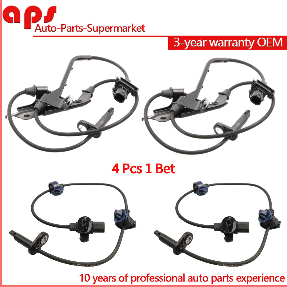 4 x 1 sets of ABS wheel speed sensors suitable for Acura MDX 07-13 ZDX 10-13 577450STX 57455STX