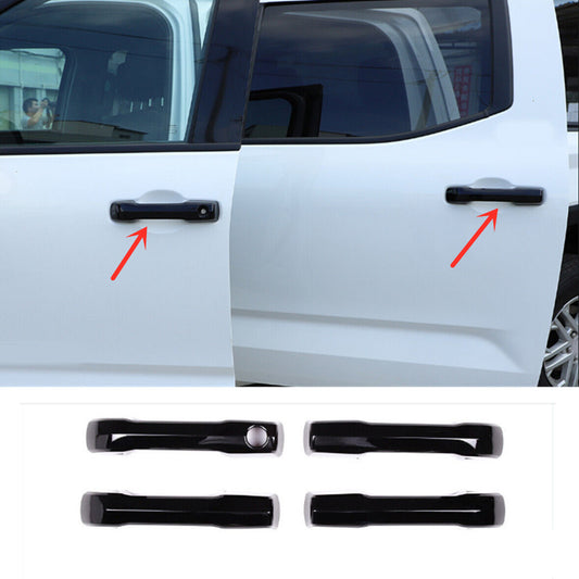 Bright Black Car Front Door Handles Cover Trim for Toyota Tacoma 2024