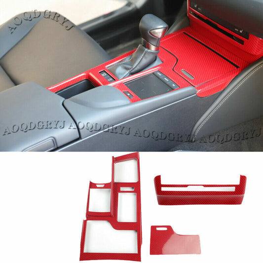 3P for Lexus ES350/300h 2019-2022 Red Carbon Fiber Gear Shift Panel Molding Trim