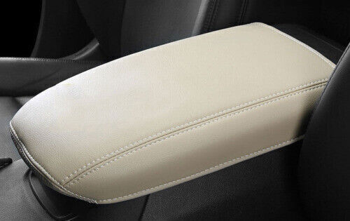 PU Beige Leather Middle Console Armrest Box Cover Trim for Cadillac XTS 2013-17