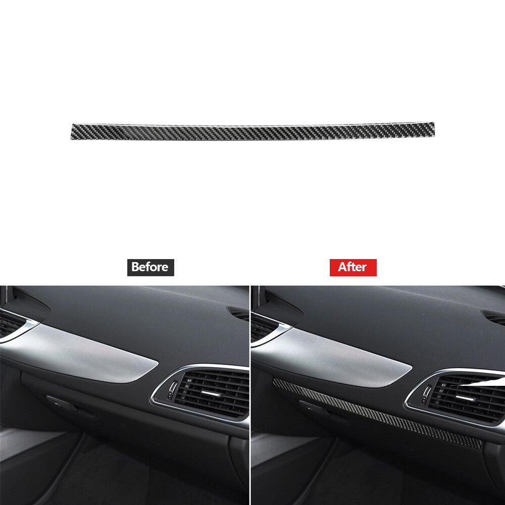 Carbon fiber for co -pilot decorative strips trim for Audi A6 A7 2012-2018