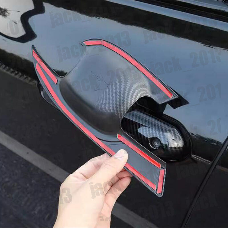 Carbon Fiber Door Handle Grand Bowl Cover Trim for Toyota Highlander 2021-2023
