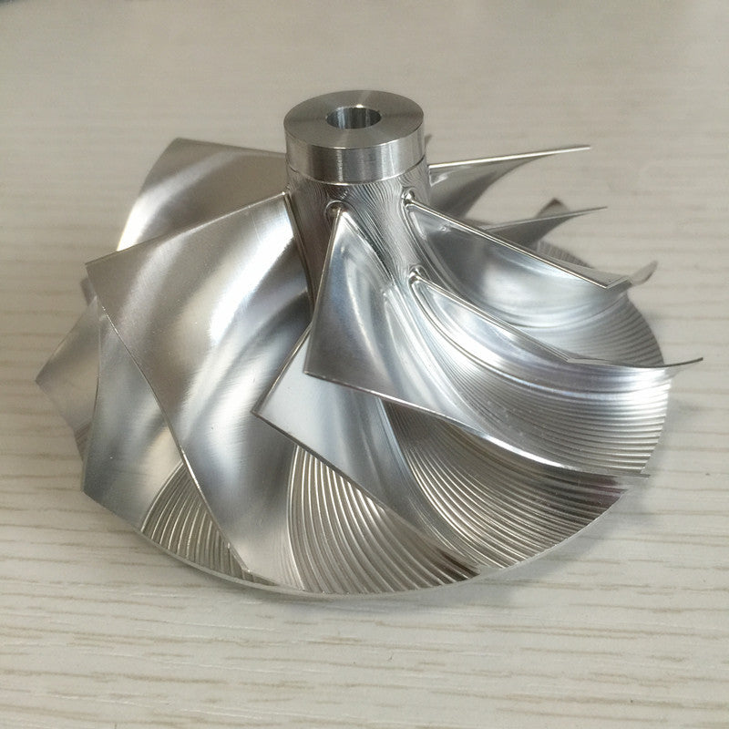 T04E 6+6 Blade 67.43/82.00 mm Turbine Aluminum 2618/Bill Compressor Wheel Racing