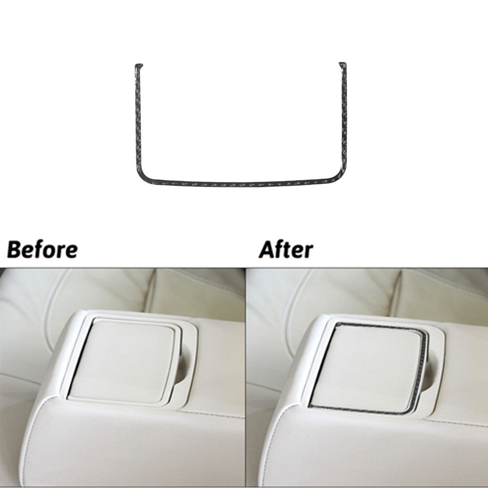 Carbon Fiber Rear Center Cupholder Strip Cover Trim for Hyundai Azera 2006-2011