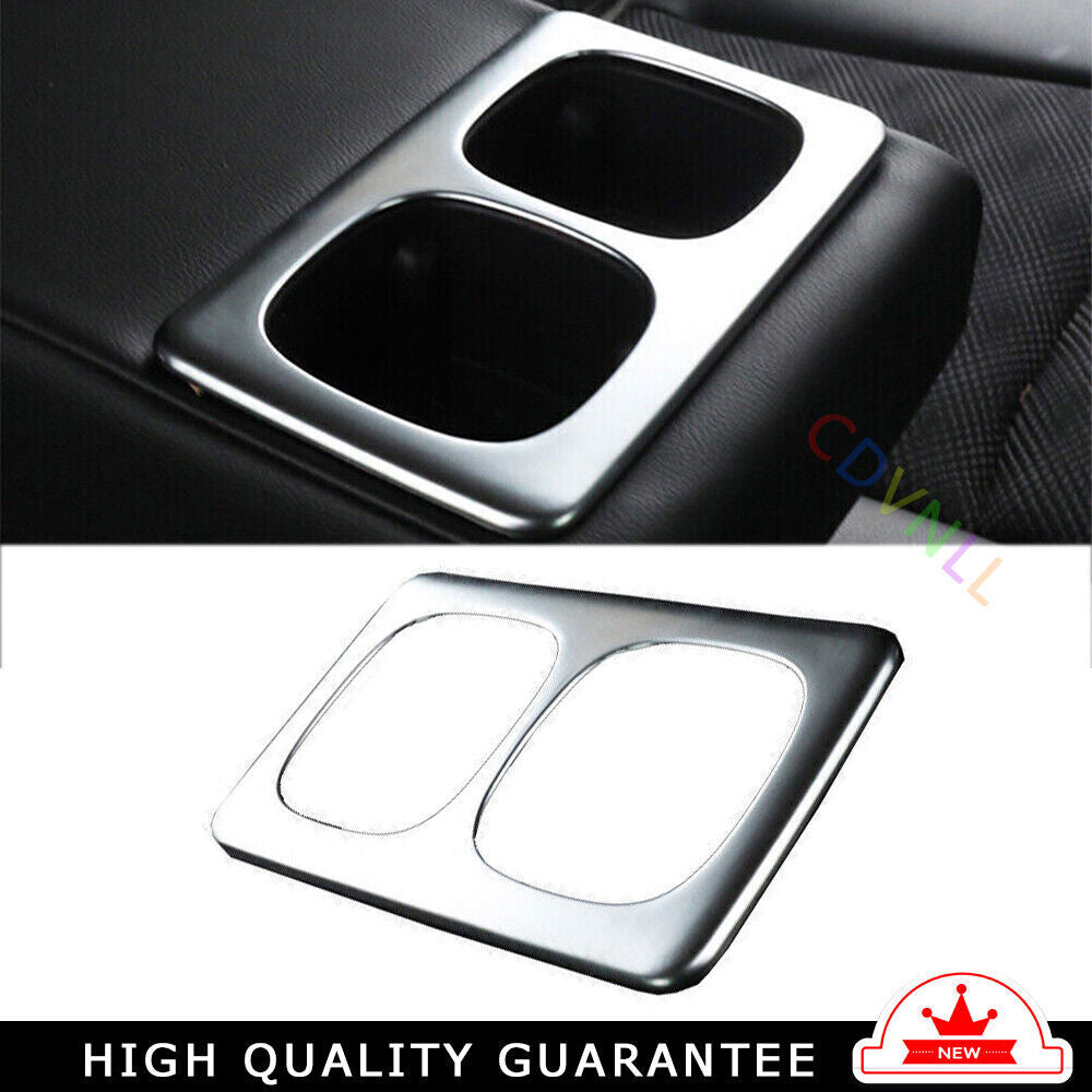 Rear Water Cup Holder Panel Trim Fit for Nissan Rogue Sport 17-2021 Matte Silver