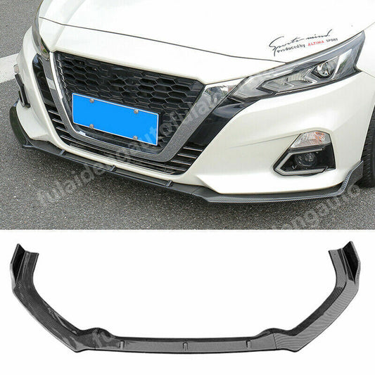 for Nissan Teana Altima 2019-22 Carbon Look Front Bumper Lip Diffuser Guard Trim