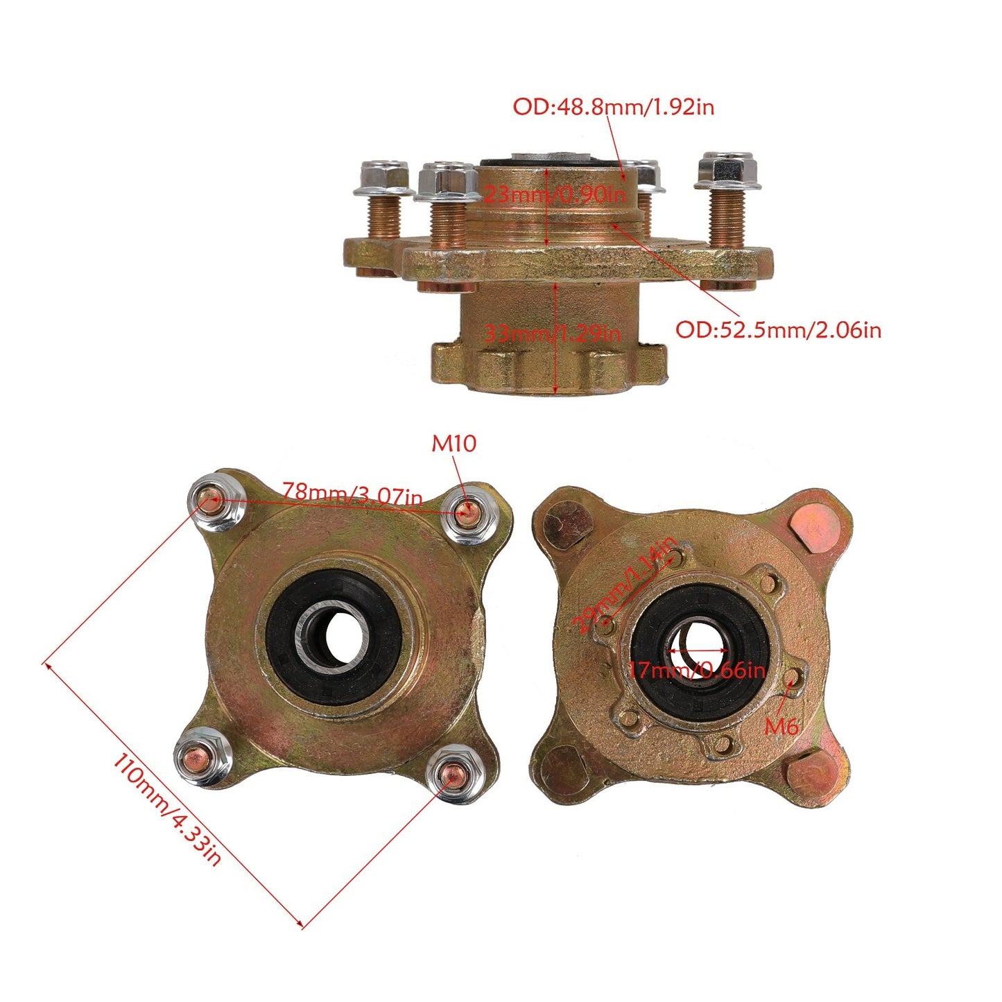 screws, front wheel hub, steering joint, brake rotor, tie rod, all-terrain vehicle, four-wheel go-kart, automobile