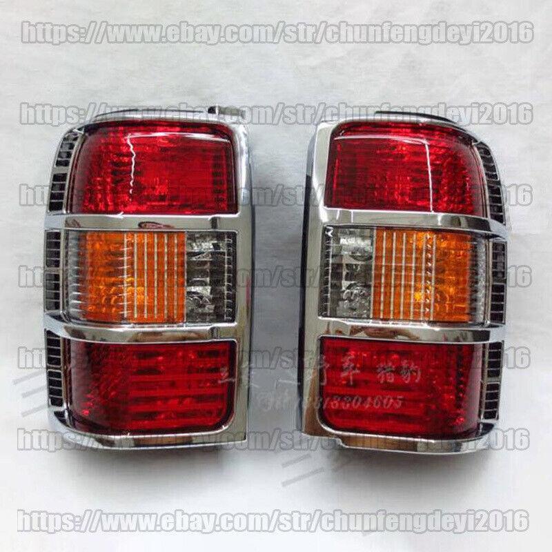 2PCS Rear Lights for MITSUBISHI Pajero V32 V31 Tail Lamp 1991-1999 Red Black