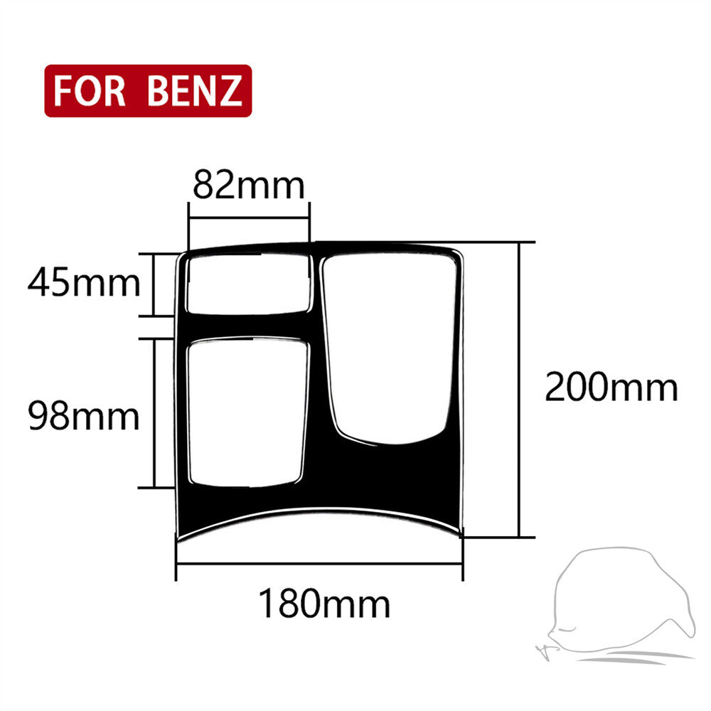 for Benz GLE GLS ML GL Class 2013-19 Gloss Black Gear Multimedia Panel Cover RHD