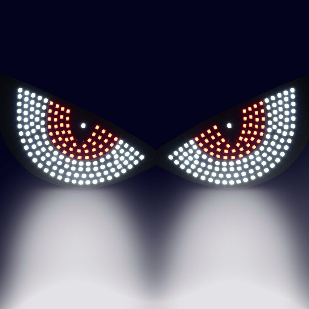 White Devil Eyes Light for Car Rear Window Demon Eye Flicker Road Signal Light