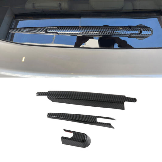 for Toyota for Sienna 2021-2023 Carbon Style Rear Window Rain Wiper Blade Cover Trim