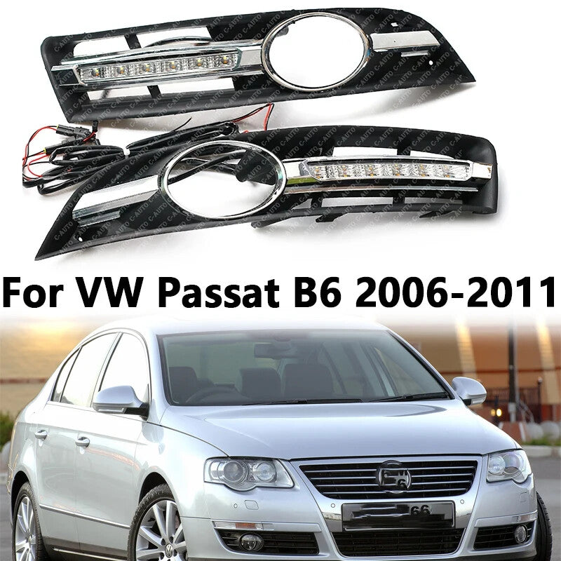 for VW for Passat B6 2006-2011 Car-styling LED DRL Daytime Running Light Waterproof