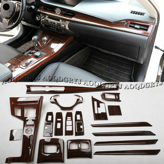 Wood Grain Inner Molding Trim Panel Cover Kit for Lexus ES200 250 300H 2013-2017