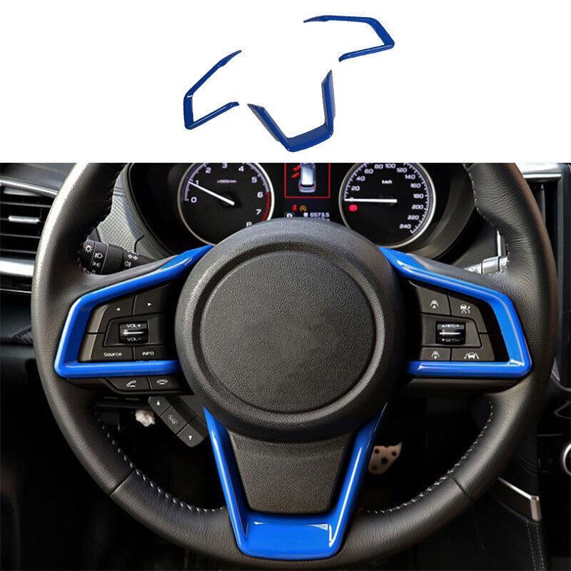 Fit for Subaru Crosstrek 2019-2023 Bright Blue Steering Wheel Switch Cover Trim