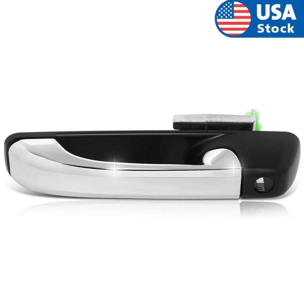 4PCS New Front Rear Exterior Door Handle Set with Driver Chrome Black for Ram