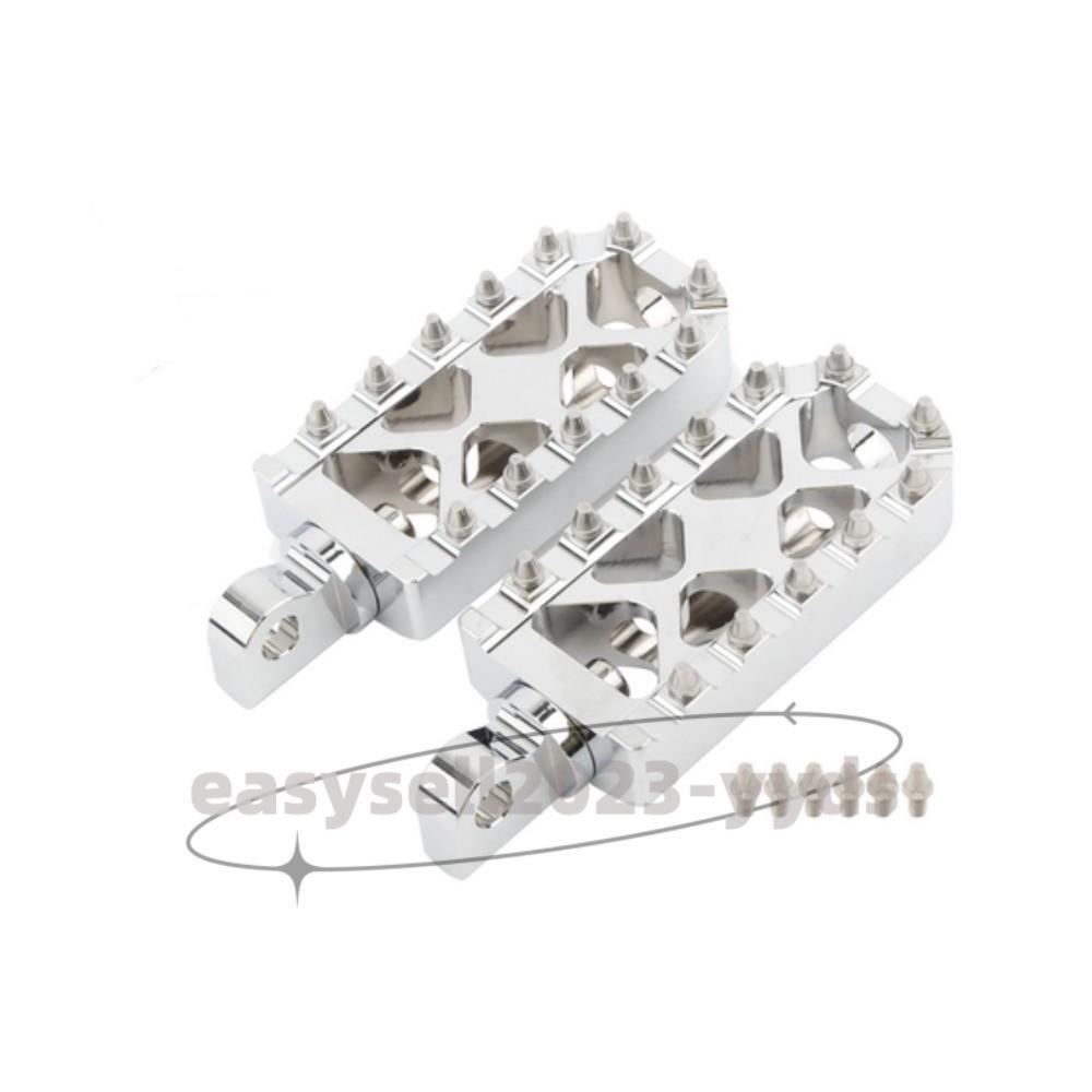 Chrome Foot Pegs Footrests Pedals for Harley Sportster 883 Bobber Dyna Fatboy