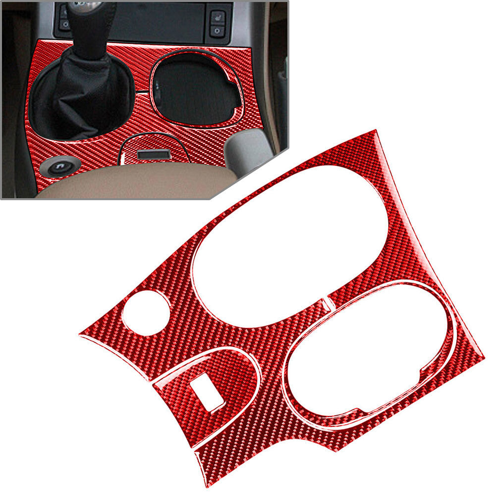 Center Console Gear Shift Panel Trim Red Fit for Chevrolet for Corvette C6 2005-13 LHD