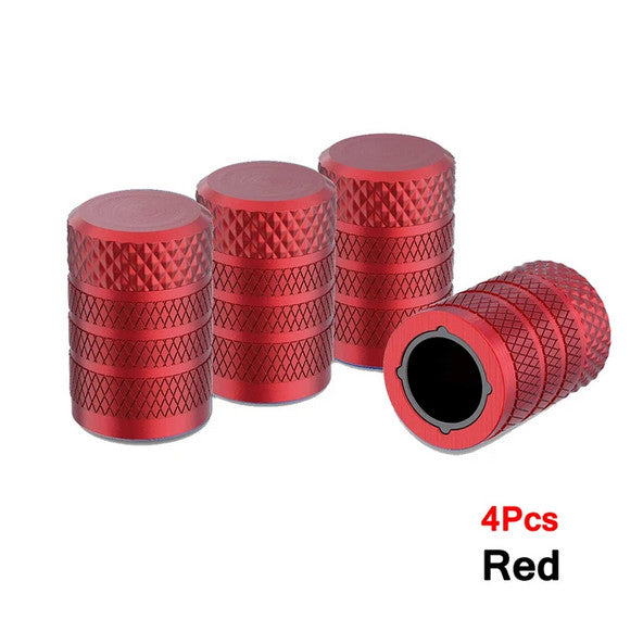 4-piece universal car tire valve cover rod air dust cover, gold, suitable for Mazda and for Kia .