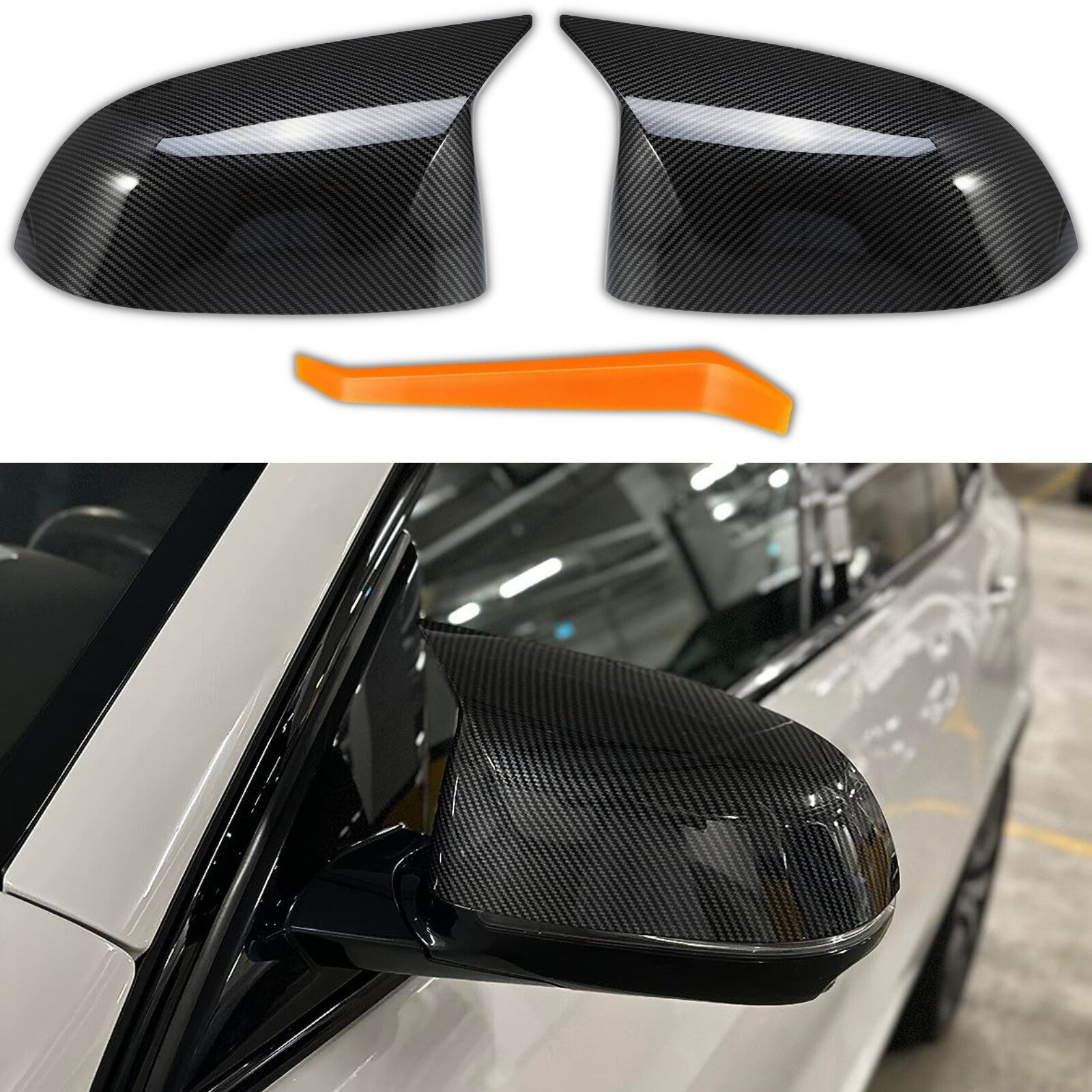Two carbon fiber M-type mirror protective covers suitable for BMW X3 X4 X5 X6 X7 G01 G03 G05 G06