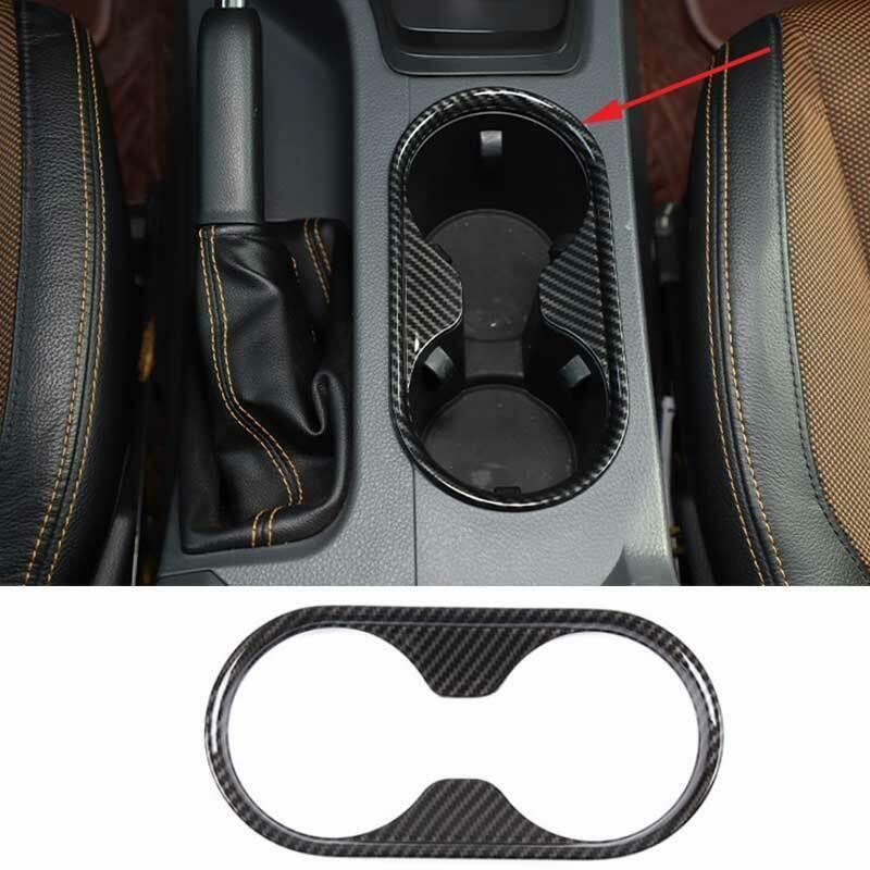 for Ford Ranger 2015-2022 Carbon Fiber Gear Shift Water Cup Panel Cover Trim