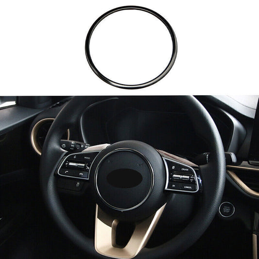 For 19-21 for Kia K3 Forte Inner Steering Wheel Horn Ring Cover Trim Black Steel 1X