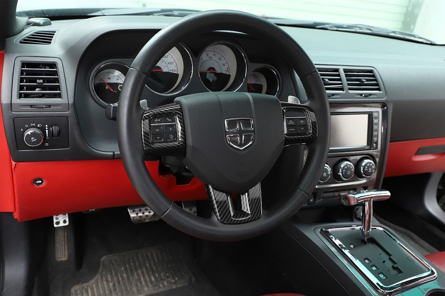 Steering Wheel Cover Decor for Dodge for Challenger Charger Dart 09-14