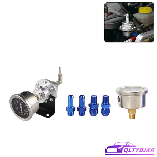 Aluminum 0-160 Psi Adjustable Fuel Pressure Regulator Type-L Universal Silver