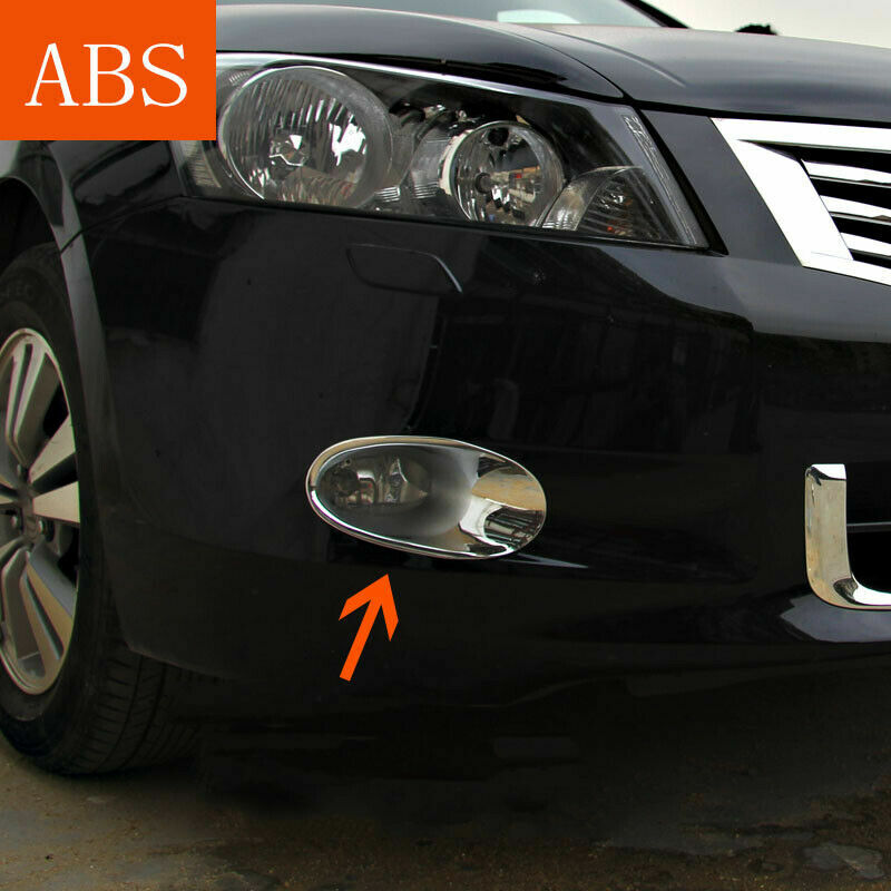 Chrome Front Fog Lights Lamp Mask Moulding Cover Trim for Honda Accord 2008-2010
