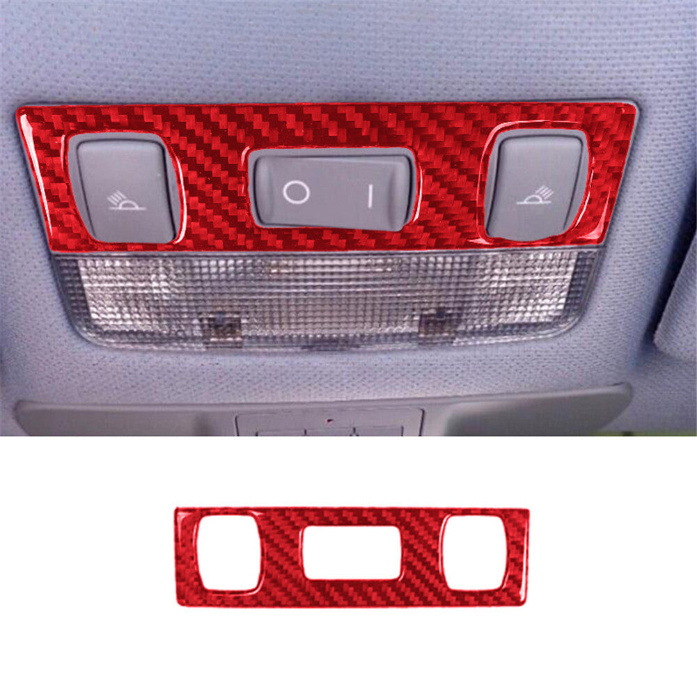 Carbon Fiber Top Console Panel Trim Type A Sticker for Audi TT 8N 2001-2006 Red