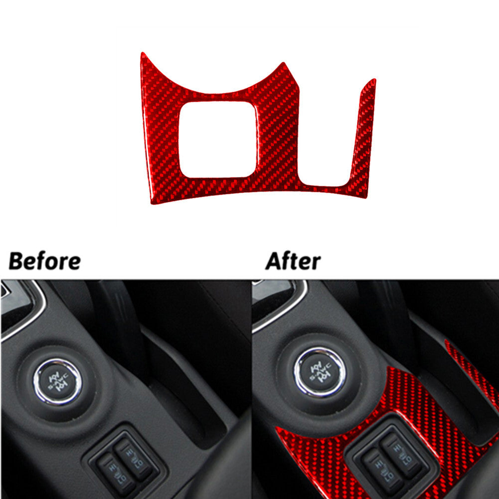 Red Carbon Fiber Heated Seats Surround Trim for Mitsubishi Outlander 2014-2016