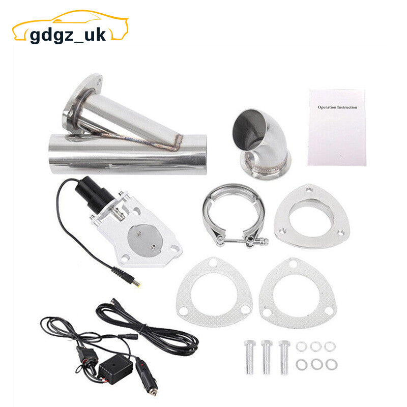 2.5 Electric Exhaust Valve Motor E-Valve Dump Valve Stainless Manual Control
