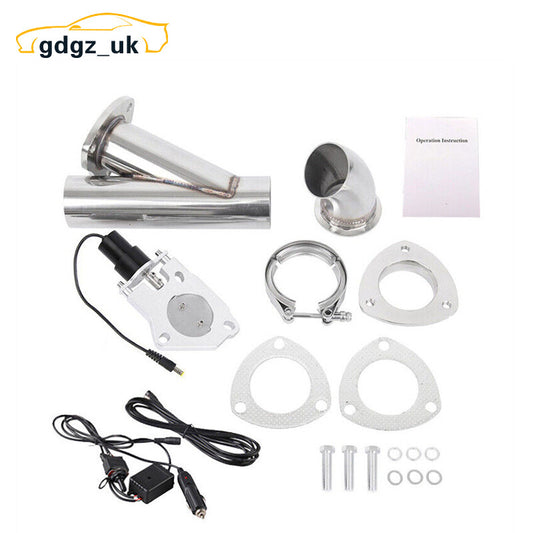 2.5 Electric Exhaust Valve Motor E-Valve Dump Valve Stainless Manual Control