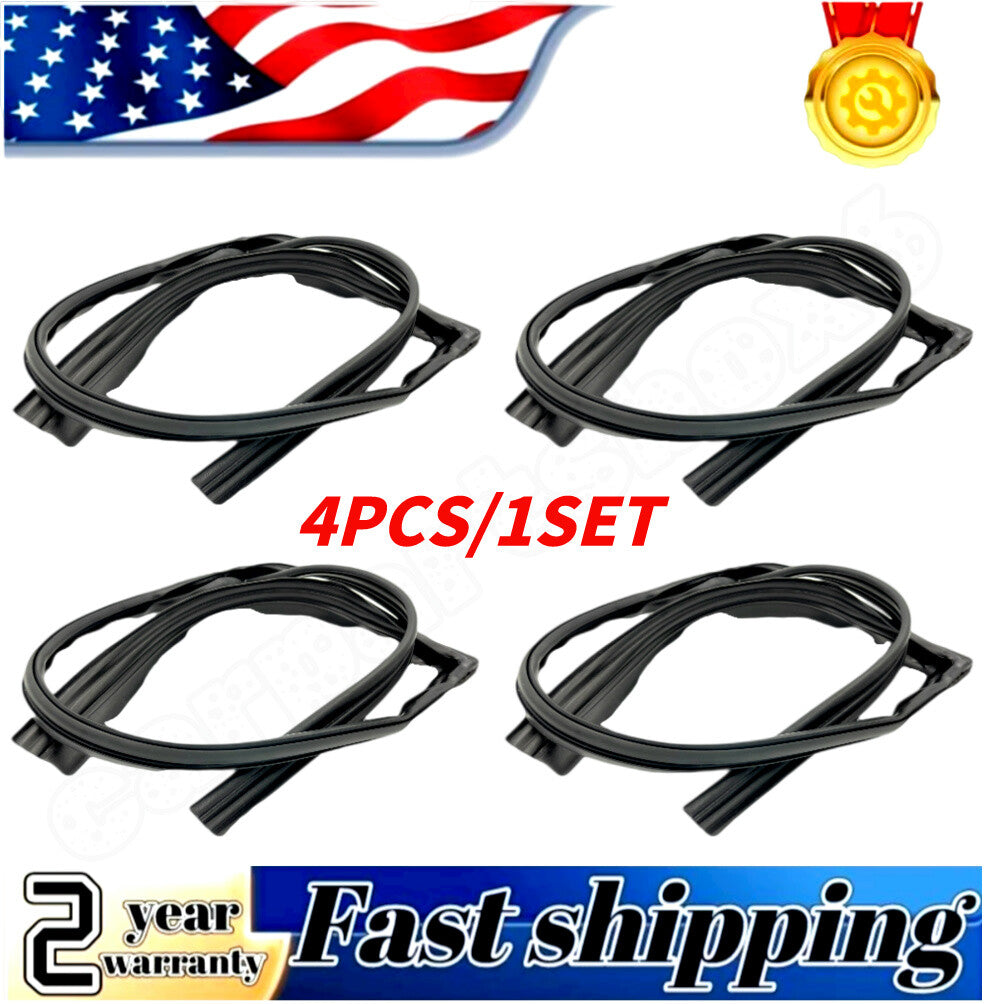 4-piece set of door glass access channel weather window seals suitable for Honda for Civic 2012-2015