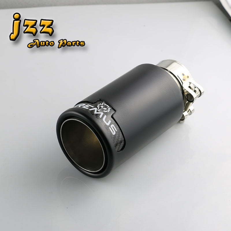 2.5'' Double Wall Brushed Stainless Steel Vehicle Exhaust Tail Pipe Black New