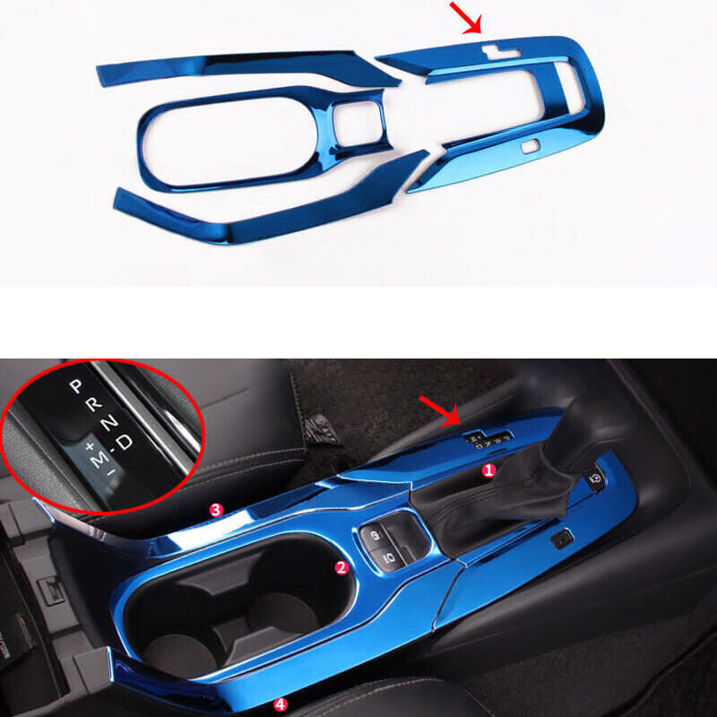 for Toyota for Corolla 2019-2022 Blue Titanium Center Console Gear Shift Panel Cover